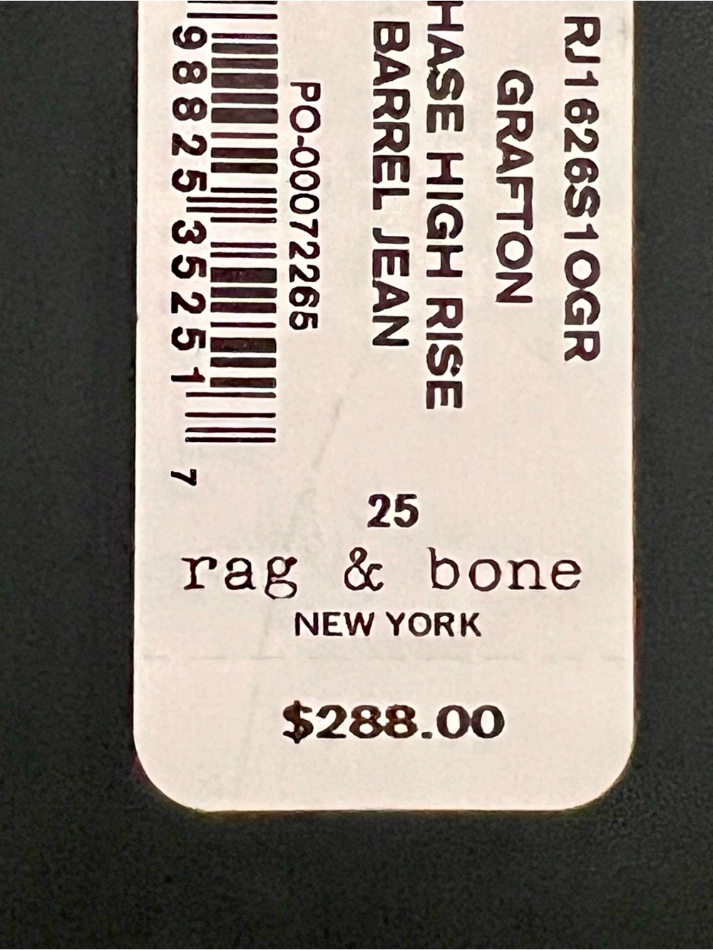 Rag & Bone The Chase High Rise Barrel Jeans Grafton Blue chic luxe NWT 25 - Picture 4 of 8